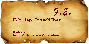 Fülep Erzsébet névjegykártya