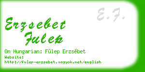 erzsebet fulep business card