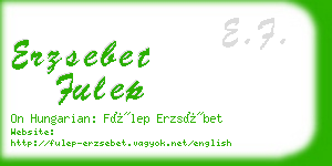 erzsebet fulep business card